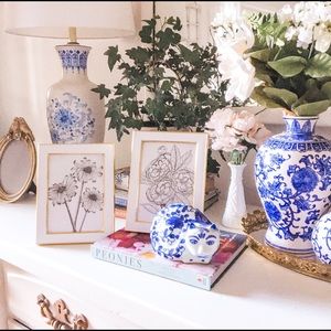 Two Framed Floral Prints